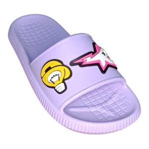 Chinelo Slide Elementos Dos Rosa Infantil Verão