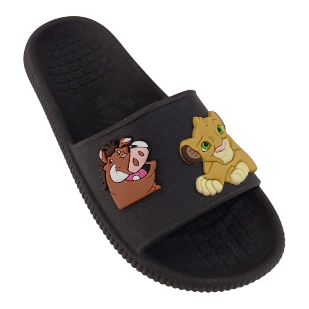 Chinelo Slide Simba E Pumba Infantil Rei Leão Confortável - Imagem 4