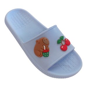Chinelo Slide Capivara Cereja Infantil Confortável