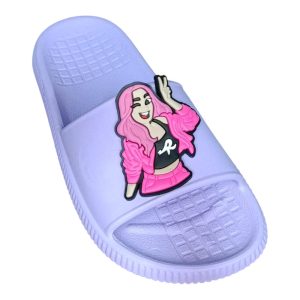 Chinelo Slide Emilly Vick + Dos Rosa Colorido Infantil