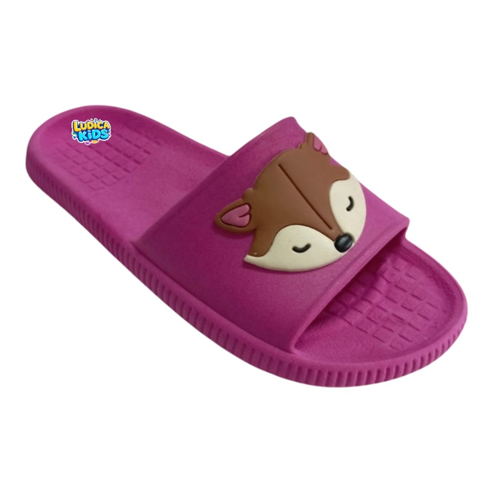 Chinelo Slide Raposa Menina Infantil Confortável - Imagem 4