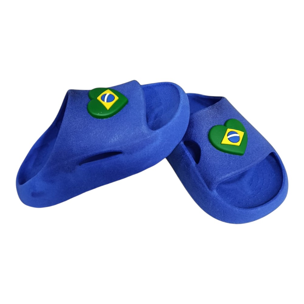 Chinelo Nuvem Brasil Coração Infantil Jogos Menina - Imagem 3