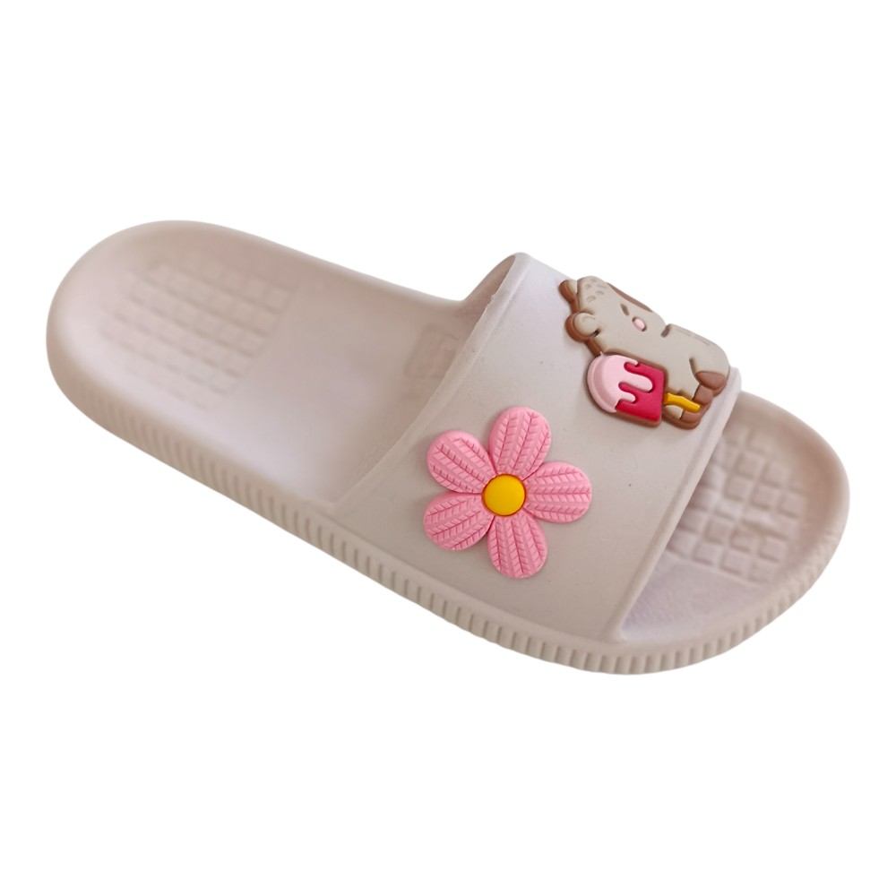 Chinelo Slide Capivara Sorvetinho Flor Infantil Colorido - Imagem 4