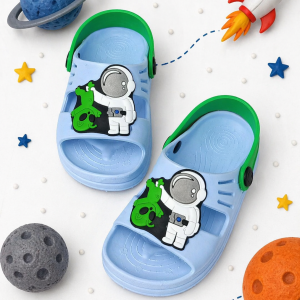 Sandalia Papete Infantil Masculina Confortavel Antiderrapante Astronauta Alien Foguete