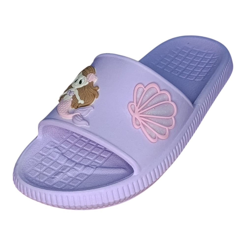 Chinelo Slide Sereia Concha Infantil Meninas Confortável