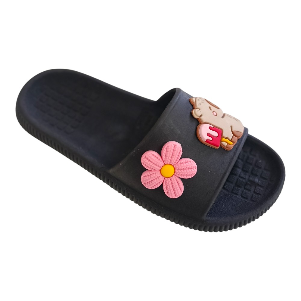 Chinelo Slide Capivara Sorvetinho Flor Infantil Colorido - Imagem 5