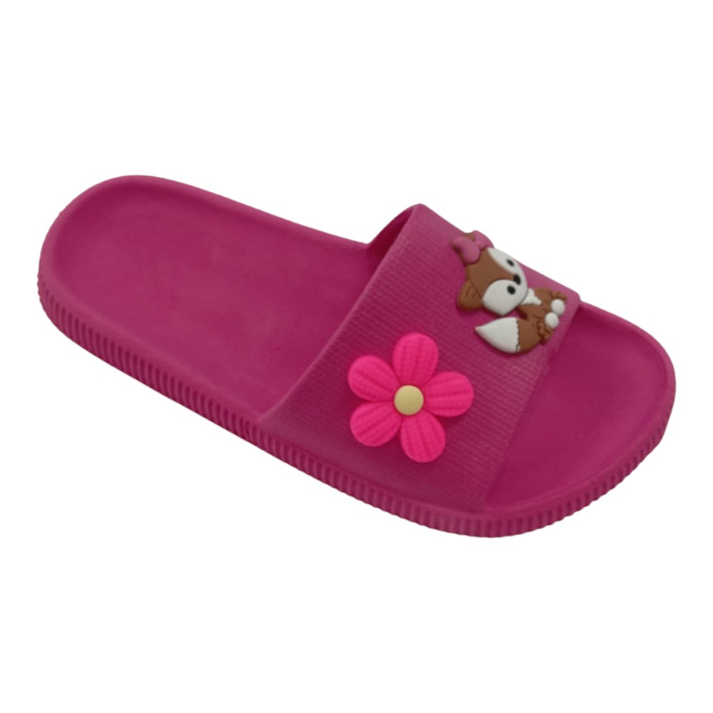 Chinelo Feminino Nuvem Raposa Corpinho Flor Pink Verao Conforto Leve Antiderrapante Maxx - Imagem 3