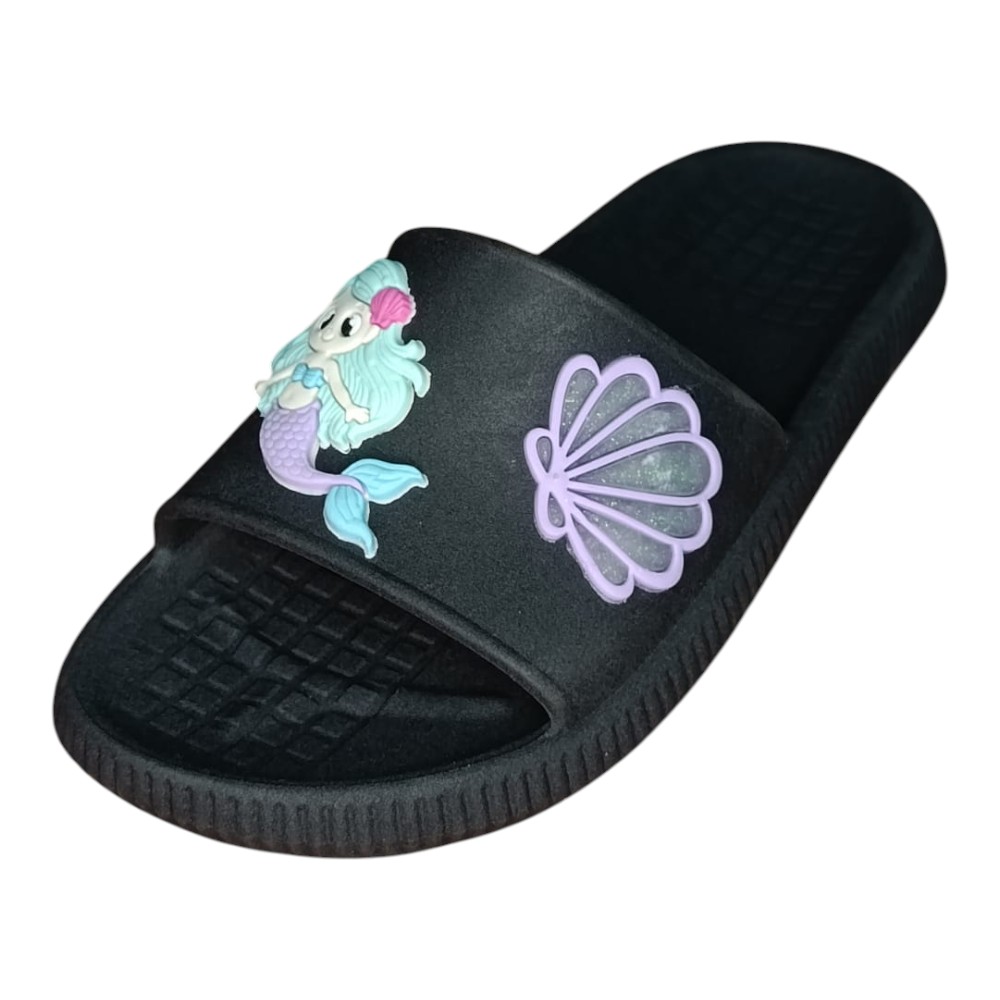 Chinelo Slide Sereia Concha Infantil Meninas Confortável - Imagem 2