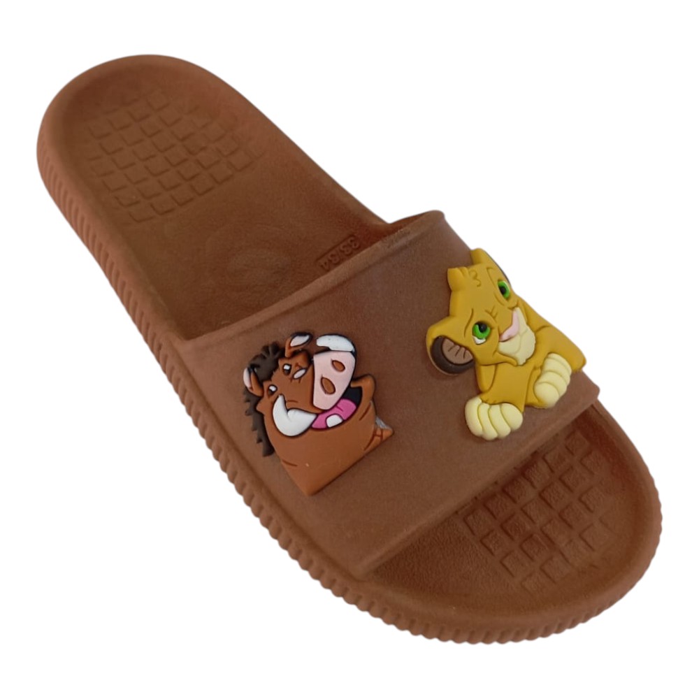 Chinelo Slide Simba E Pumba Infantil Rei Leão Confortável - Imagem 3