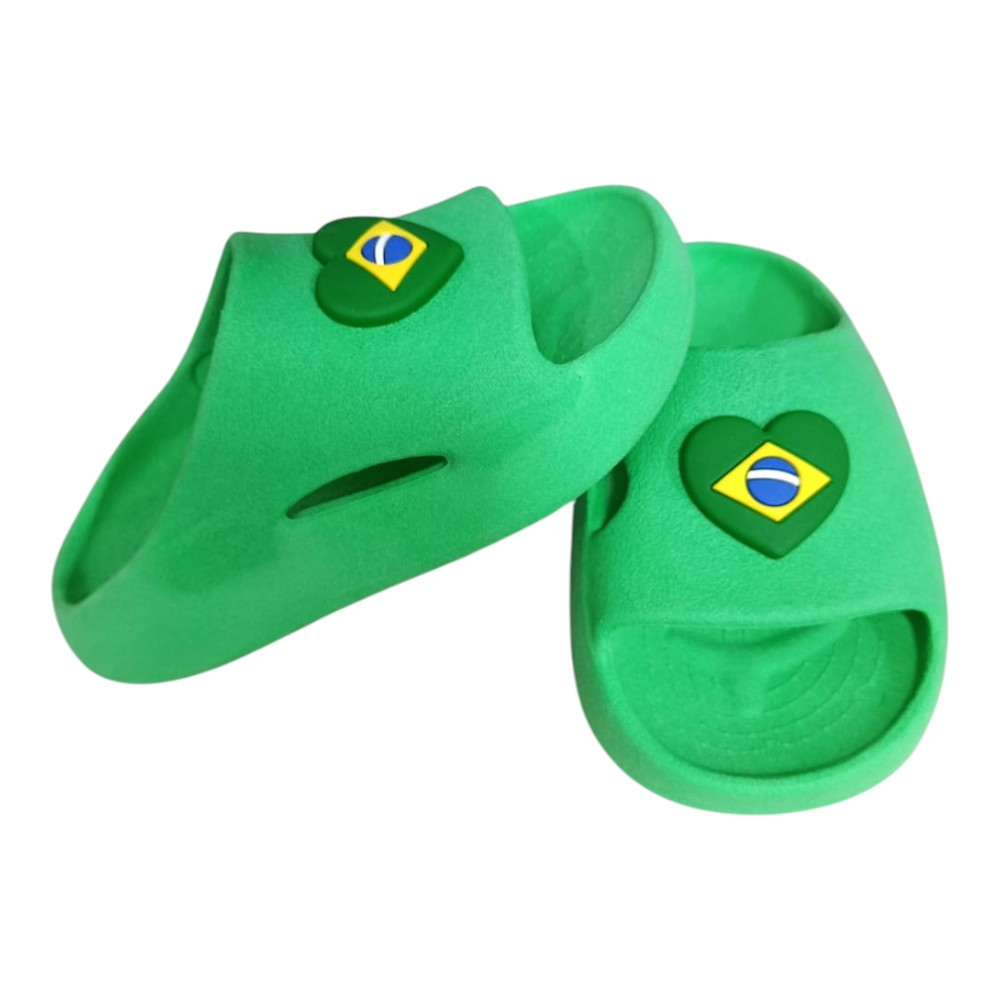 Chinelo Nuvem Brasil Coração Infantil Jogos Menina - Imagem 4